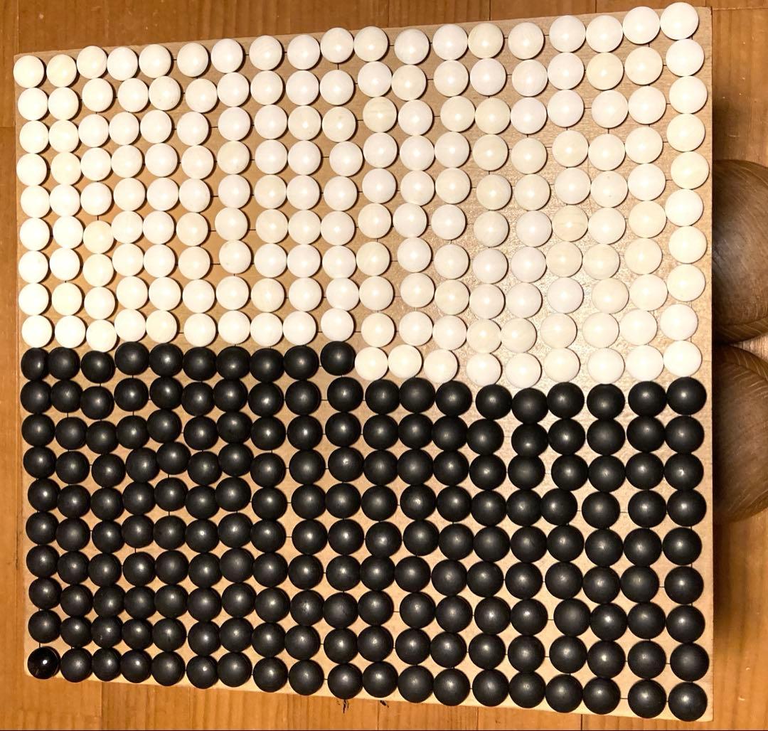 日向特製蛤碁石 雪印 37号 本那智黒 本蛤碁石 白179個 黒182個碁笥