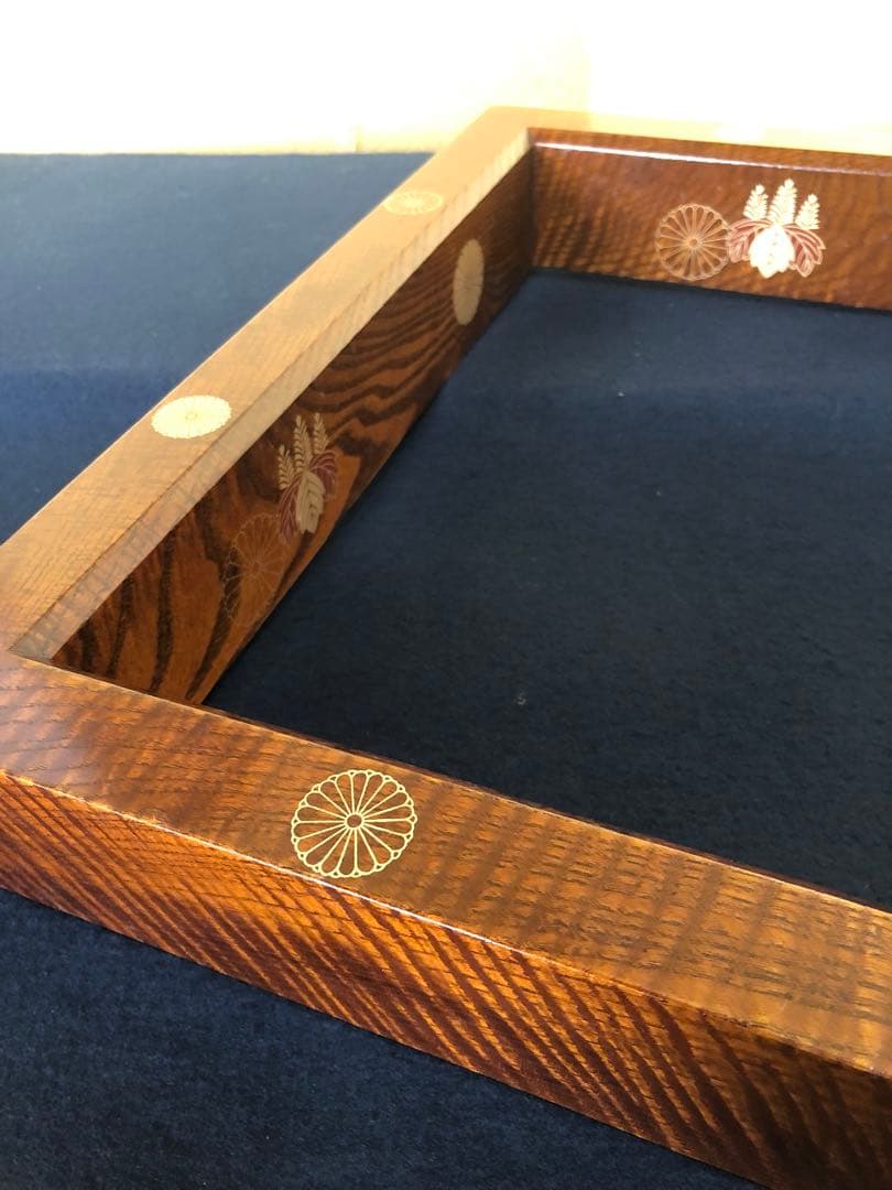 《R》茶道具 吹漆 高台寺蒔絵 炉縁 中村宗悦 共箱 元箱　260202く3