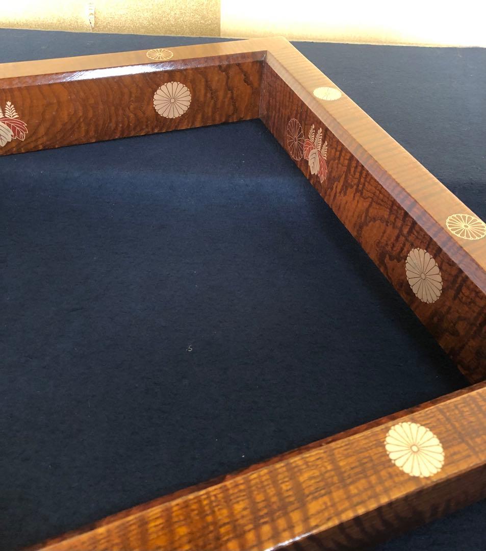 《R》茶道具 吹漆 高台寺蒔絵 炉縁 中村宗悦 共箱 元箱　260202く3