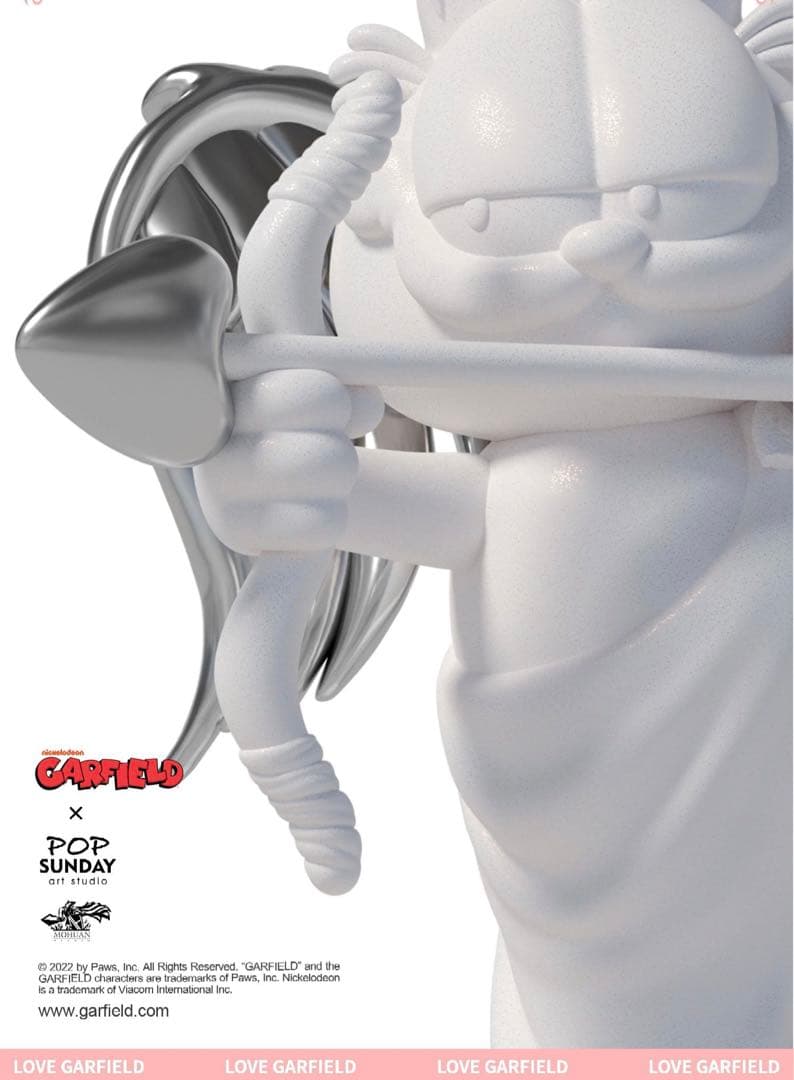 ラブ・ガーフィールド　キューピッド　デザイン　フィギュア　おもちゃ　ホワイト