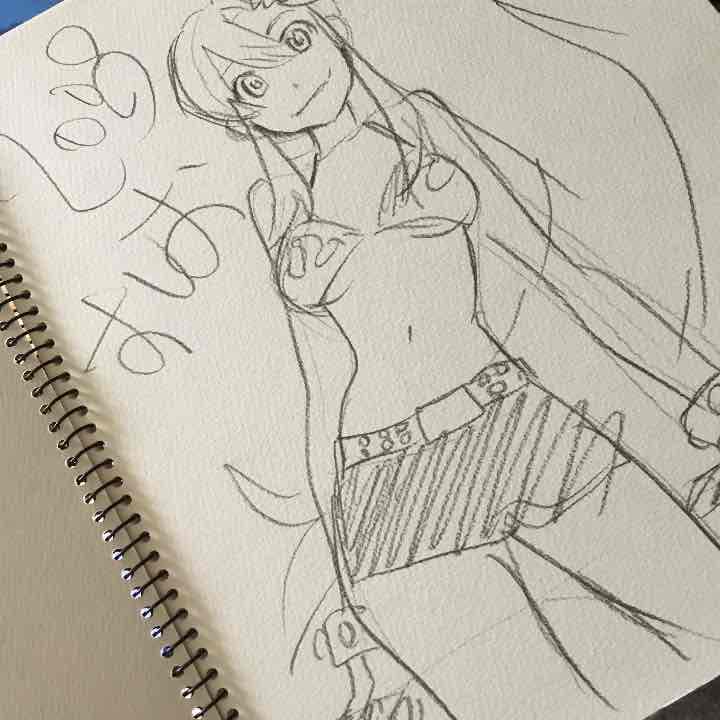 すしお 直筆イラスト スケッチブック エヴァ グレンラガン スタジオカラー