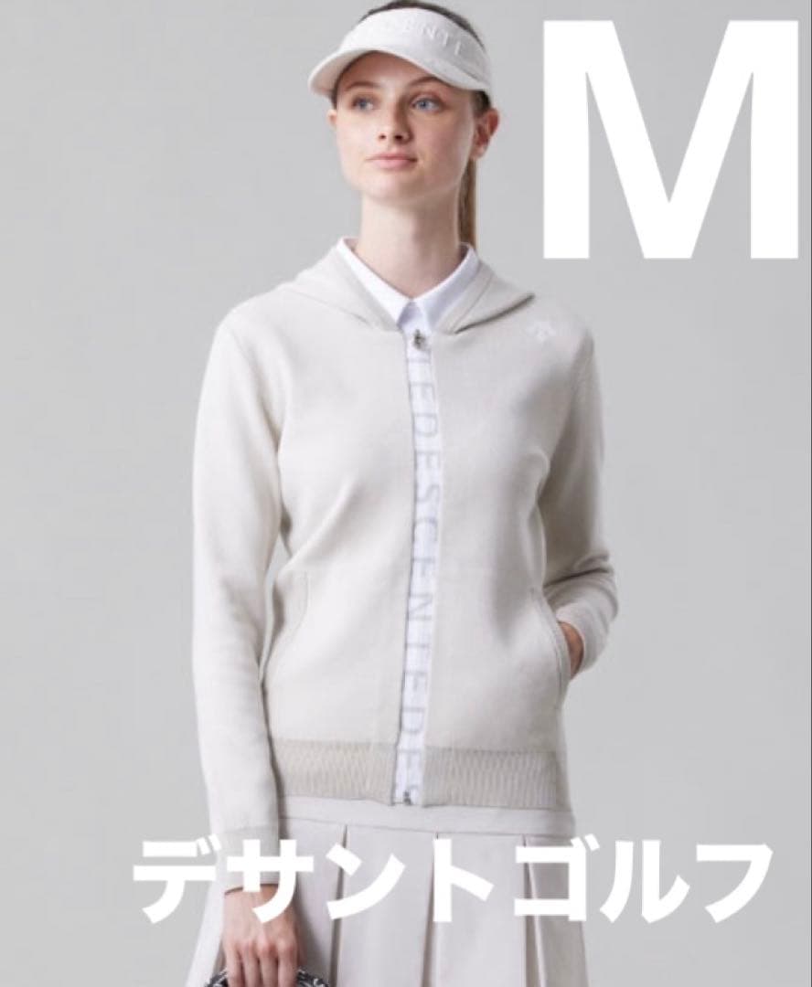◽️未使用　DESCENTE デサントゴルフ　ロゴフルジップニット　パーカー　M