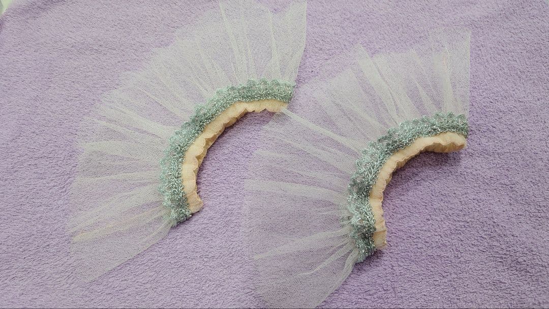 【ドルシネア、金平糖、オーロラ姫 チャコット・バレエ衣裳 袖飾り付き・美品 ５号