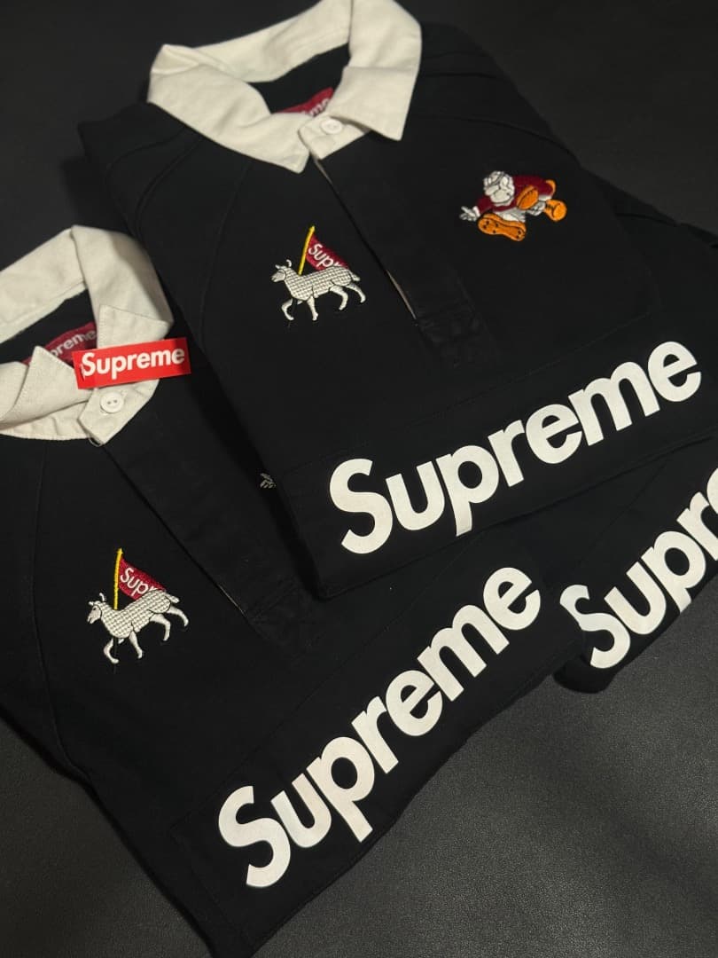 完売品Supreme ラガーシャツ ブラック