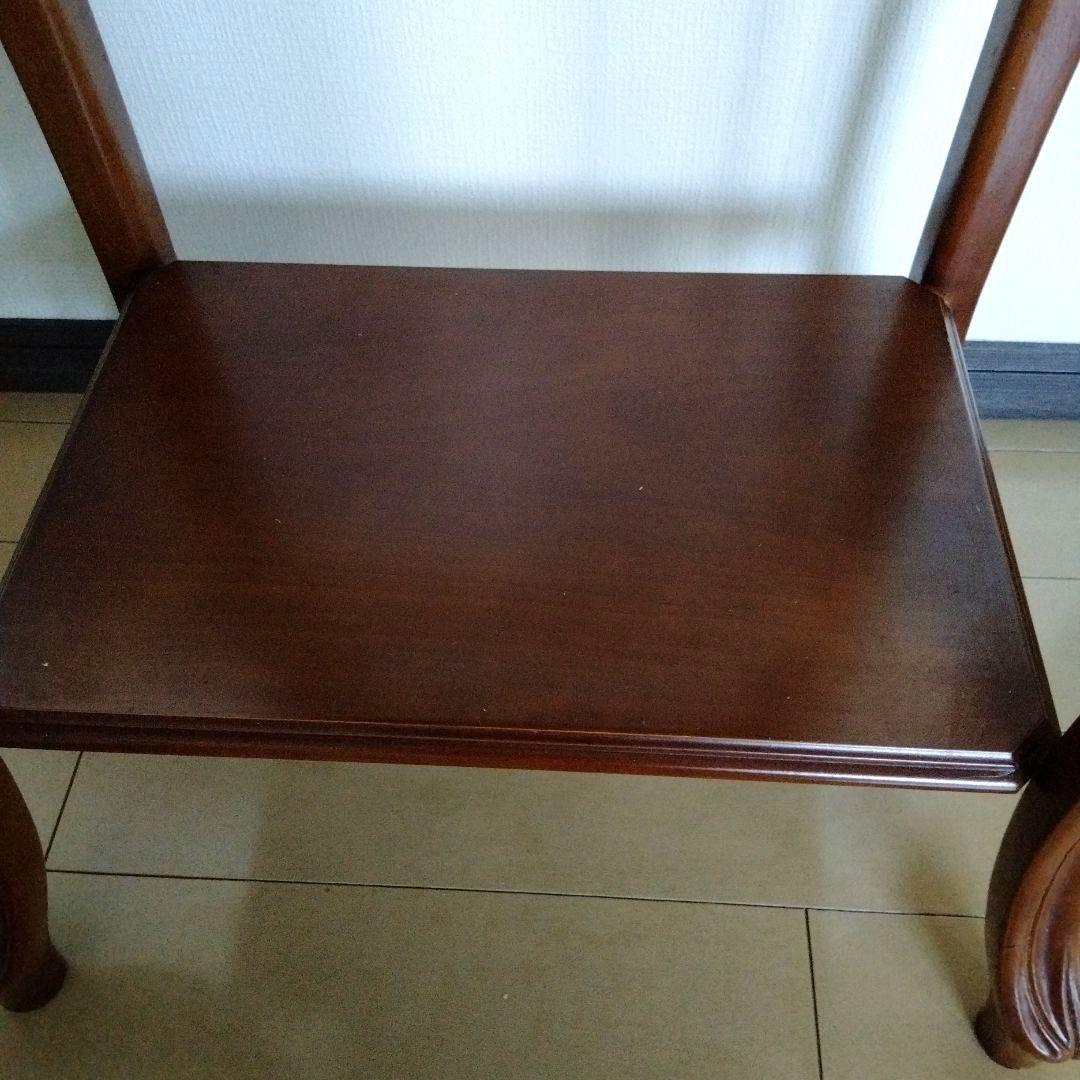 猫足クラシック木製サイドテーブル　アンティーク　ロココ調　イタリア製　西洋家具