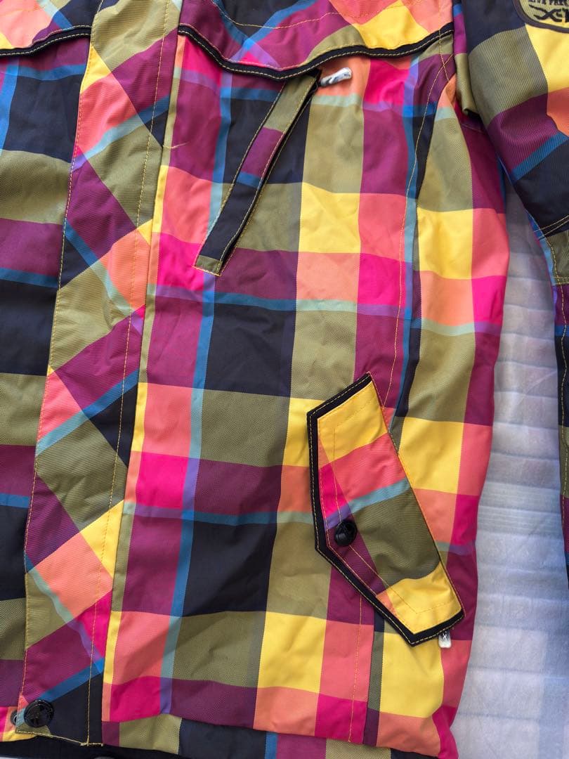 値下げ❗️スノーボードウェア フード付き マルチカラー