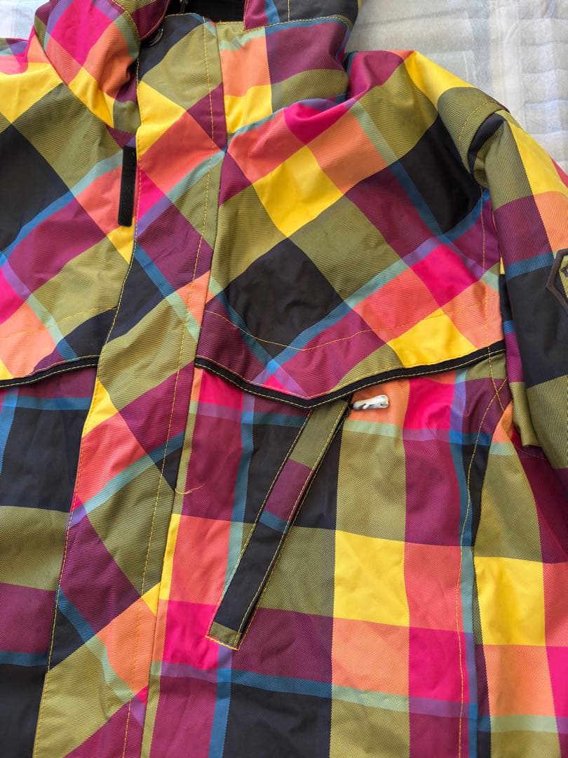 値下げ❗️スノーボードウェア フード付き マルチカラー