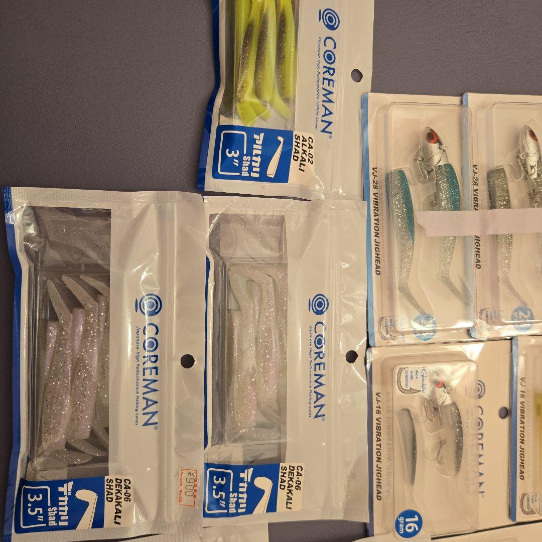 コアマンVJ16,28,CZ30,デカカリシャッド,アルカリシャッドセット