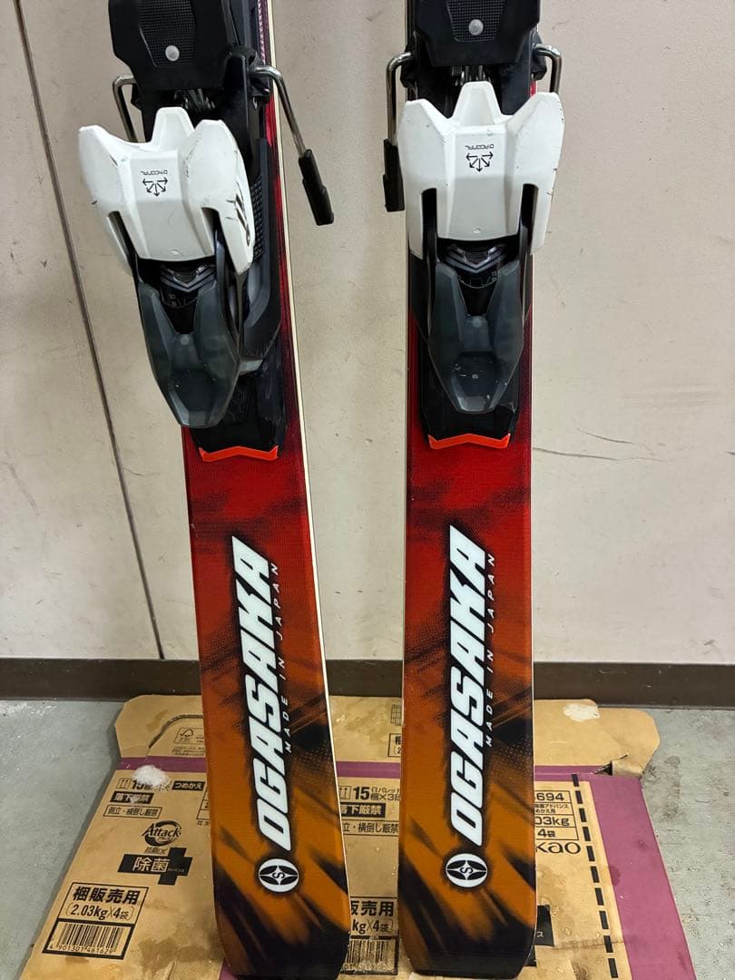 KEO'S 165 スキー板 赤/黒 バインディング付き