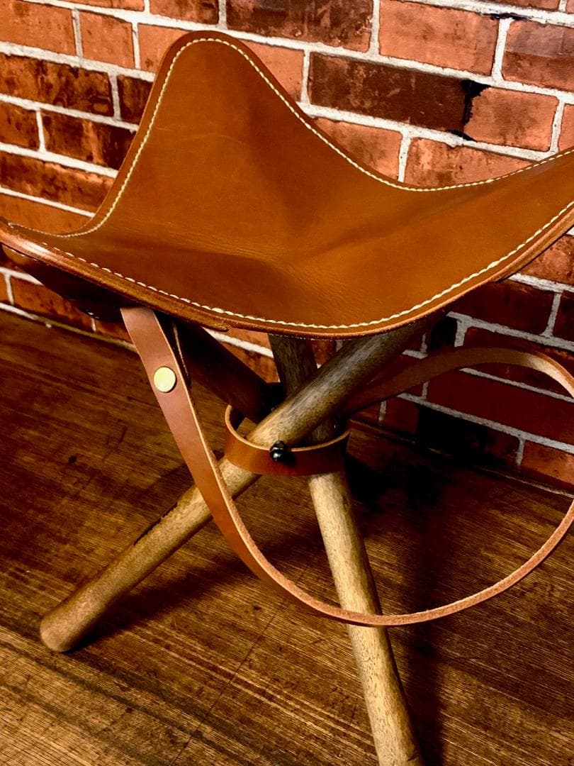 【焚き火チェア】エイジングヌメ basta_redskapet ブラウン 中古