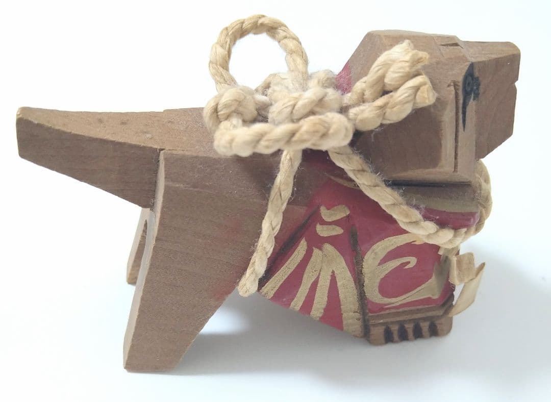 我が家の守り神 土佐闘犬　土佐の郷土玩具　木彫り 工芸品