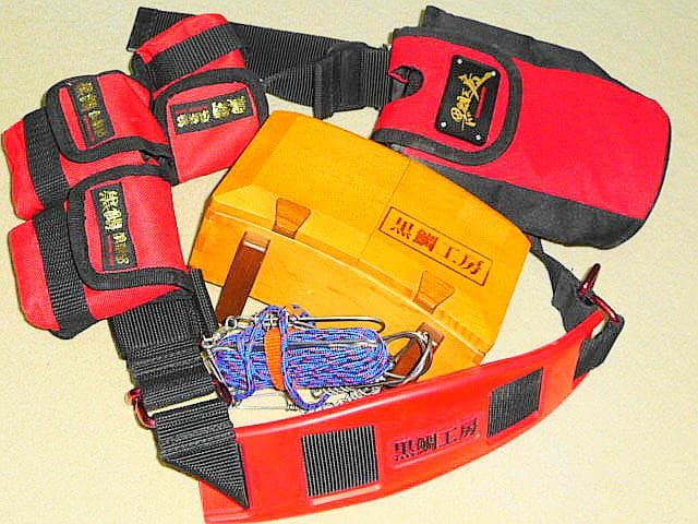 【黒鯛工房】≪国産杉材最高級餌箱・落し込みベルト他≫ ストリンガー　美品！