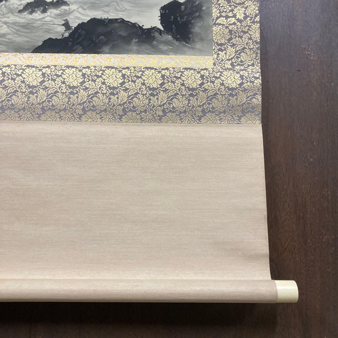 掛け軸 掛軸 山水画 水墨画 日本画 肉筆 絹本 絹絵 古美術 骨董 骨董品 古