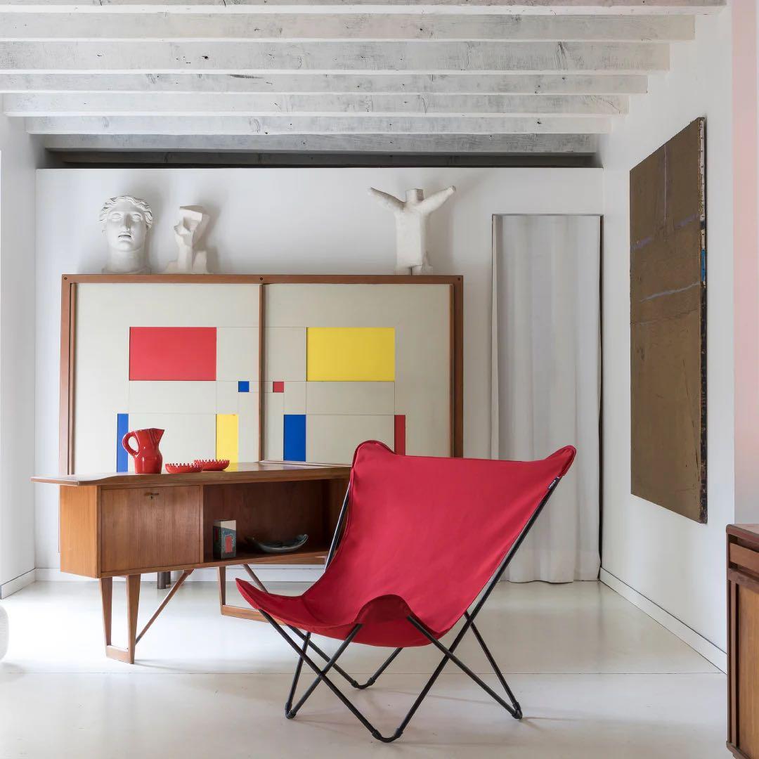 Lafuma（ラフマ） バタフライチェア レッド、グレー2脚セット