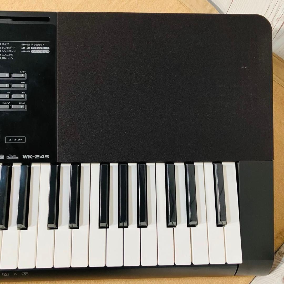 【美品】CASIO 電子キーボード WK-245 動作品 カシオ 76鍵盤