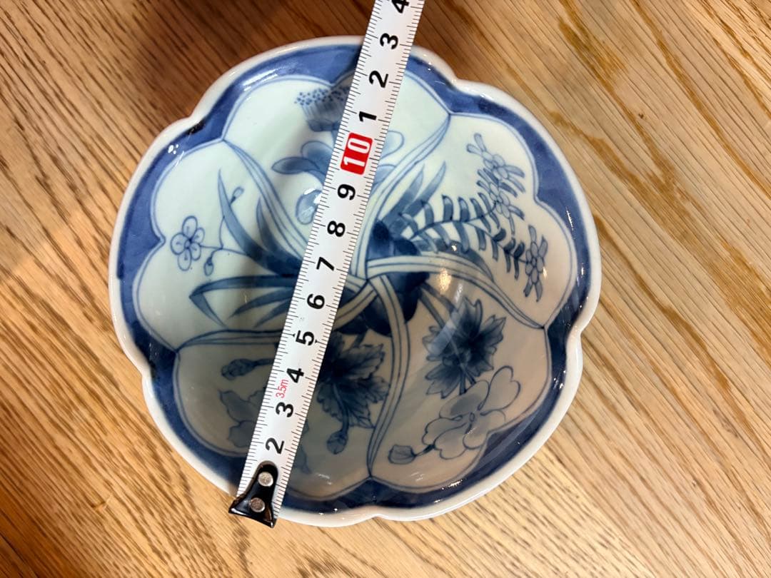 六代佐藤走波の染錦草花文高杯小鉢 5個セット