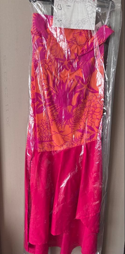 フラダンス用ドレス オレンジ ピンク