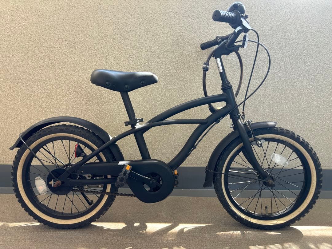 子供用自転車 ブラック the Park補助輪付き