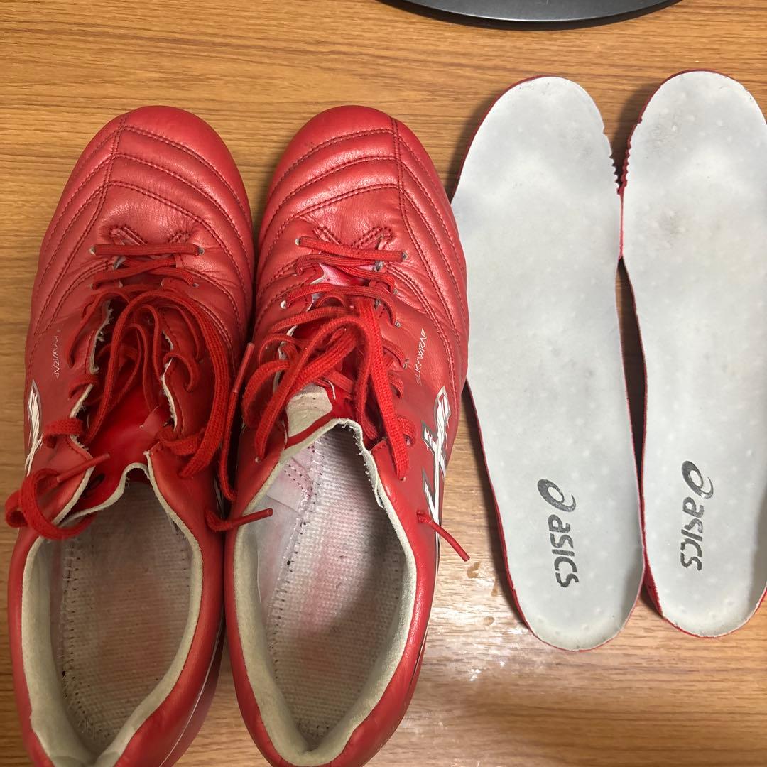 asics サッカーシューズ スパイク レッド
