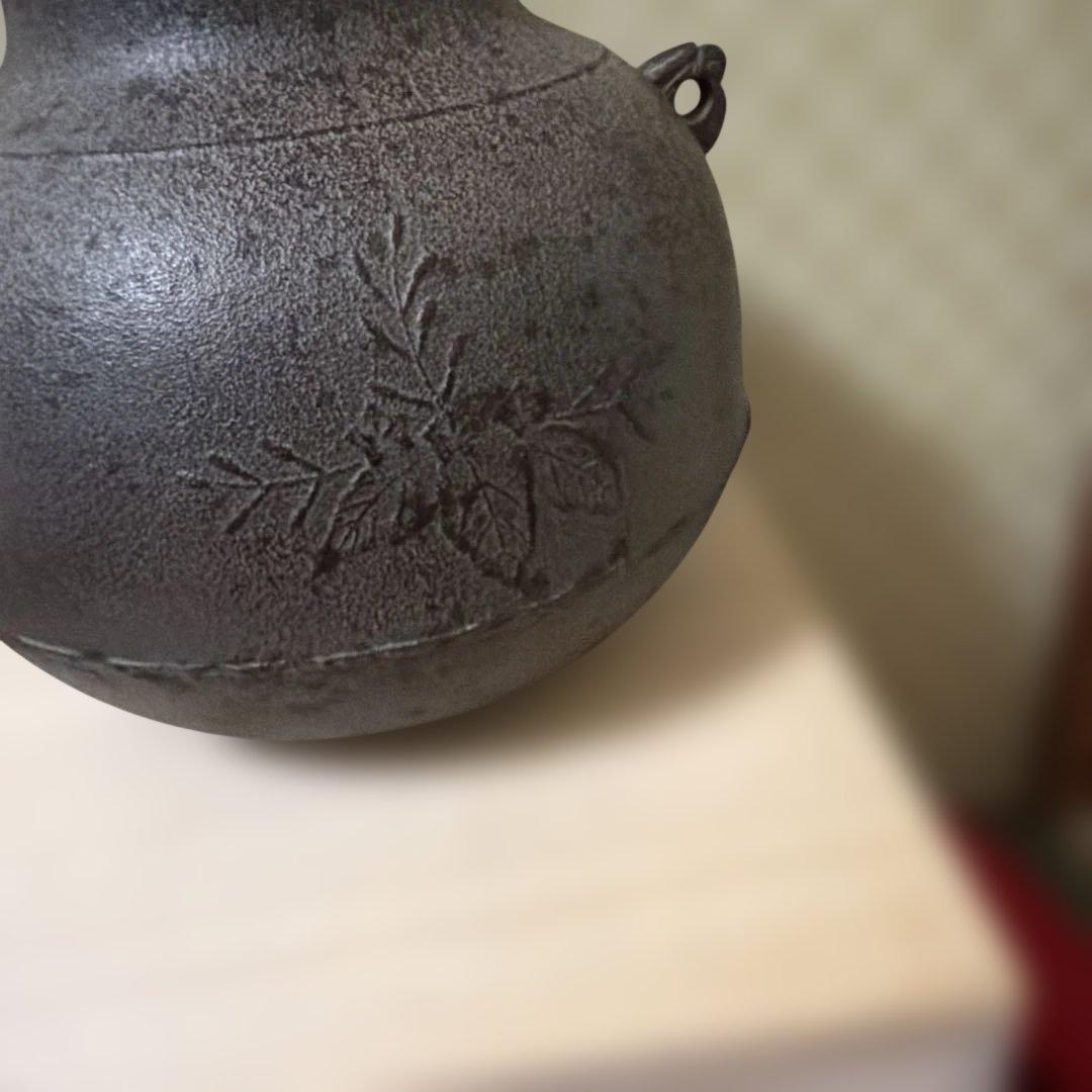 初だし品　　茶釜　真形釜　人間国宝　釜師　高橋敬典　銅蓋　共箱　茶道具