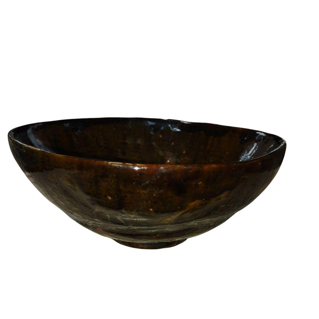 大樋焼　江戸時代　中興の祖五代目「大樋勘兵衛」黒茶碗 二重箱　希少品　茶道