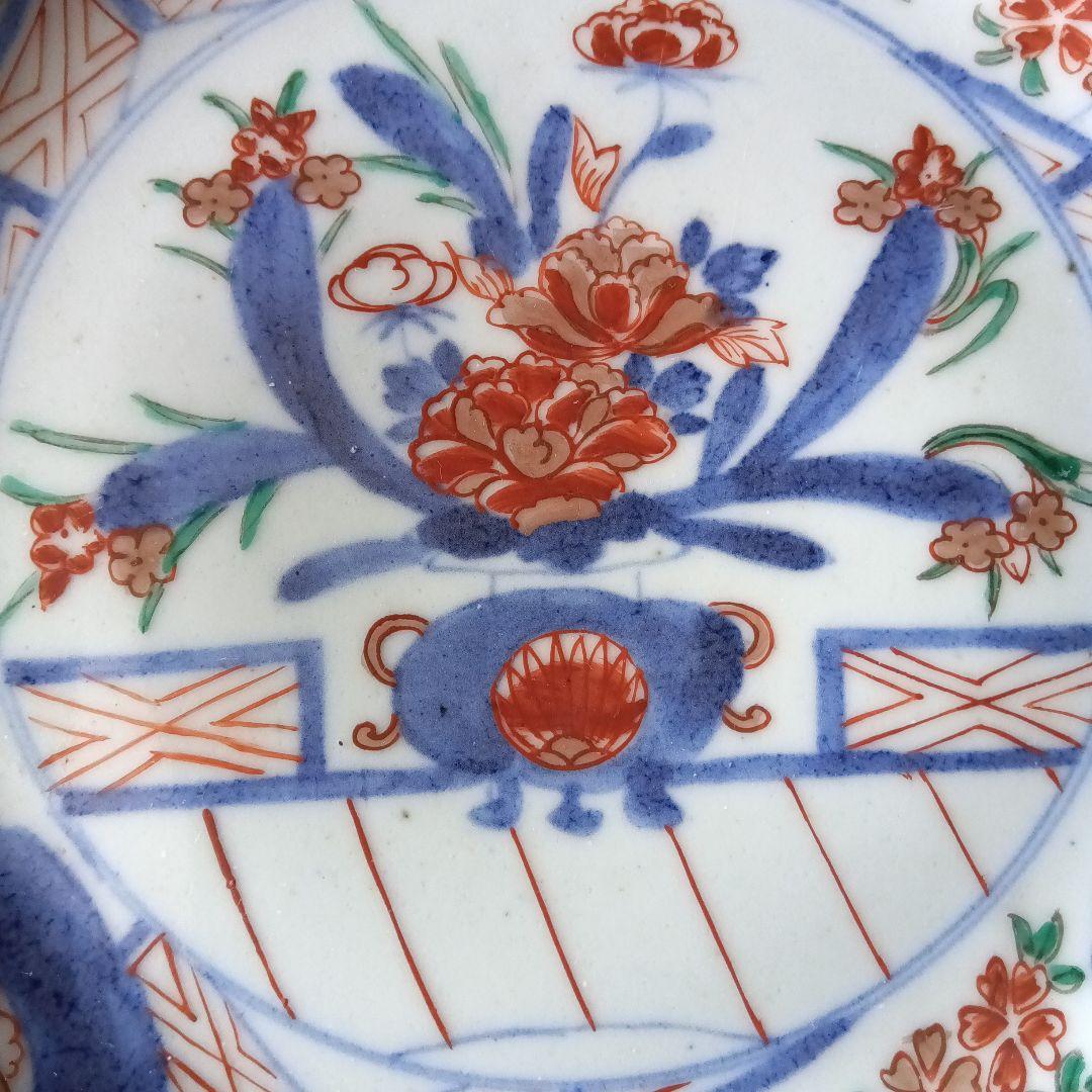 古伊万里兜皿花籠図柄無傷