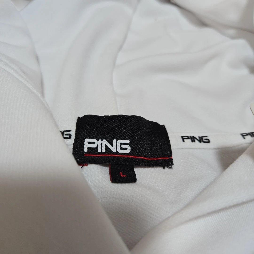 未使用 ping ピン 半袖 スウェット パーカー L ホワイト ゴルフ