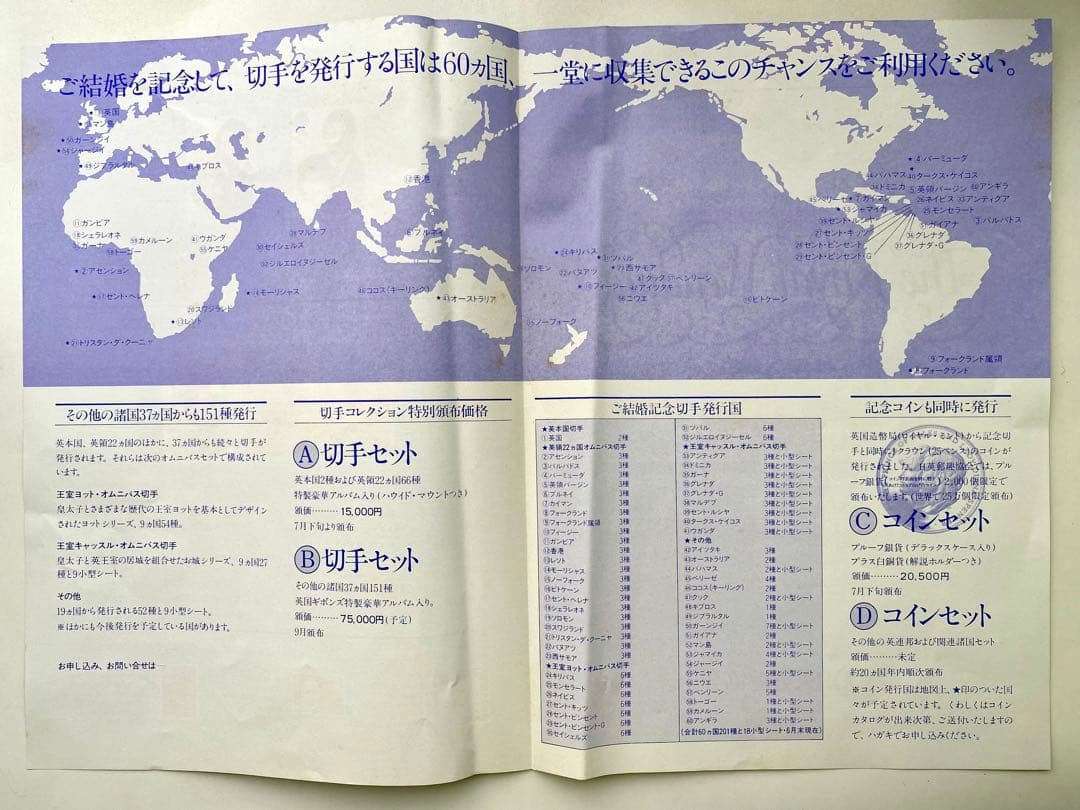 英国王室チャールズ皇太子ご結婚記念切手　ロイヤルウェディング