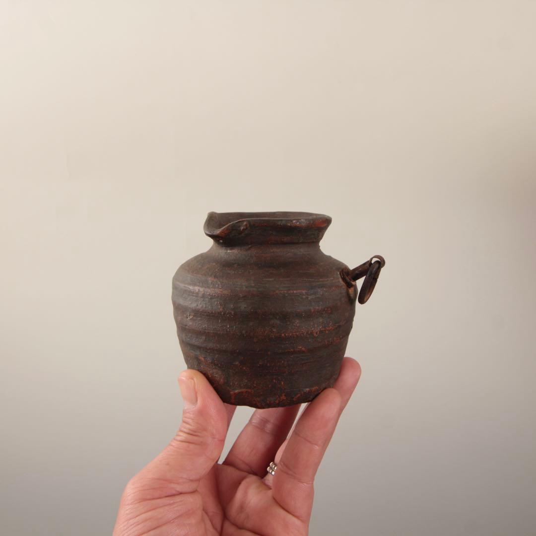 古備前 雀口 掛花入 小徳利 古備前鳶口 古美術 古道具 アンティーク 備前徳利