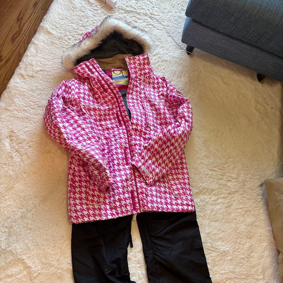 op スノーボードウェア ピンクと白