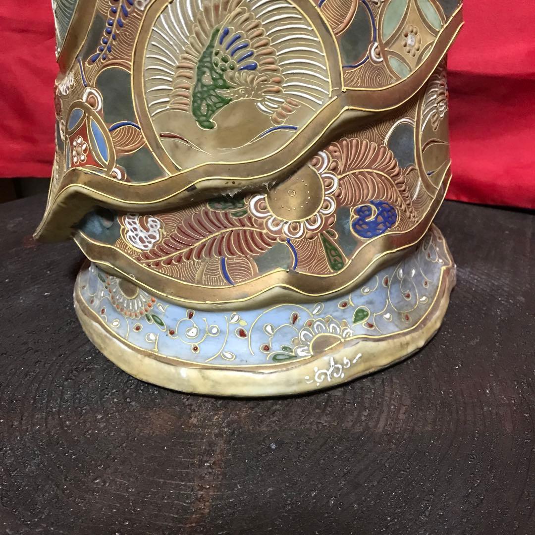 開運‼️古美術 骨董品 工芸品 九谷焼 ‼️縁起置物 ●大型観音立像 守護仏♣