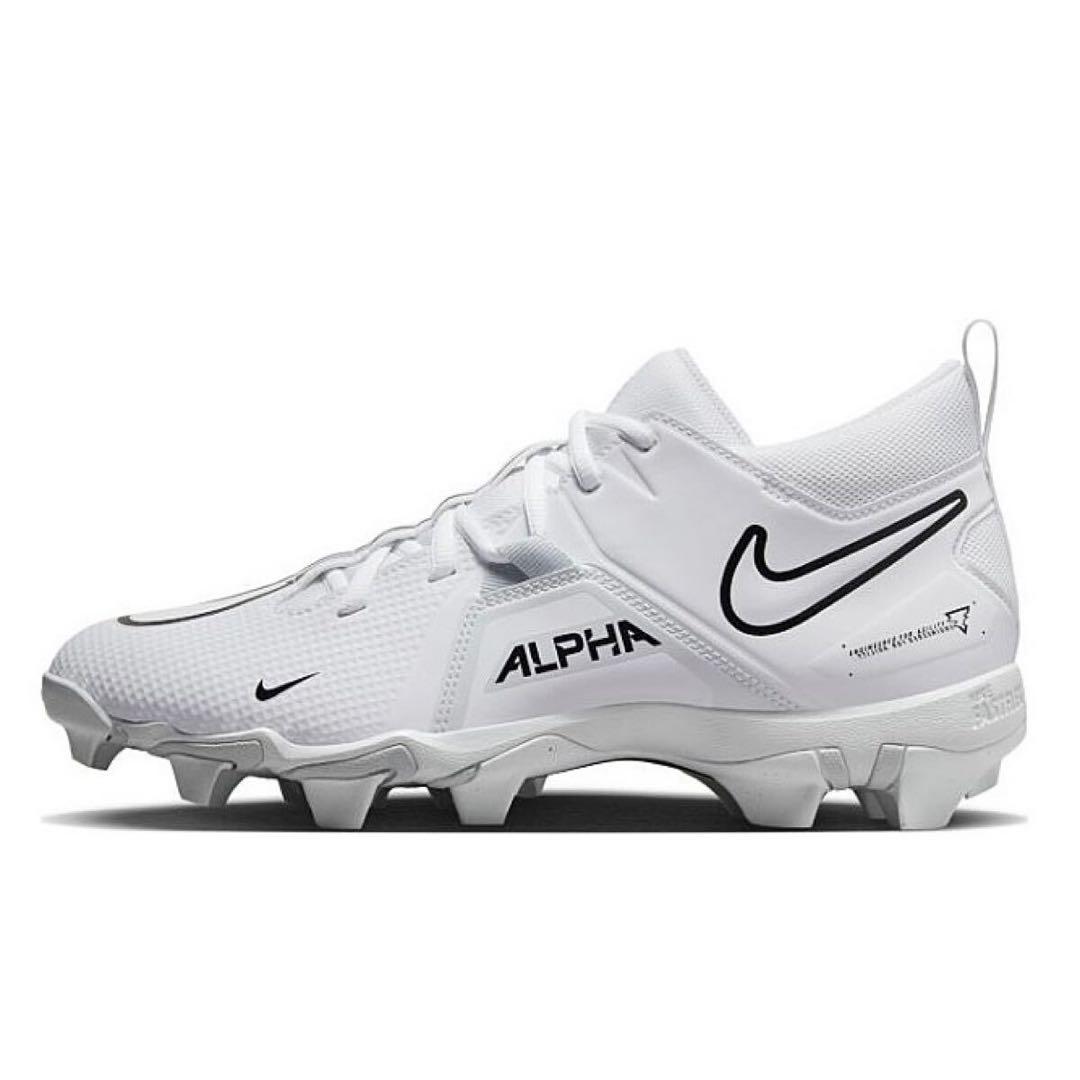 ナイキ 28 アルファメナス シャーク アメフト スパイク シューズ 靴 白