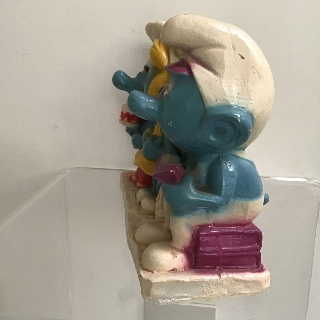 スマーフ ビンテージ 飾り 置物 貯金箱 陶器製