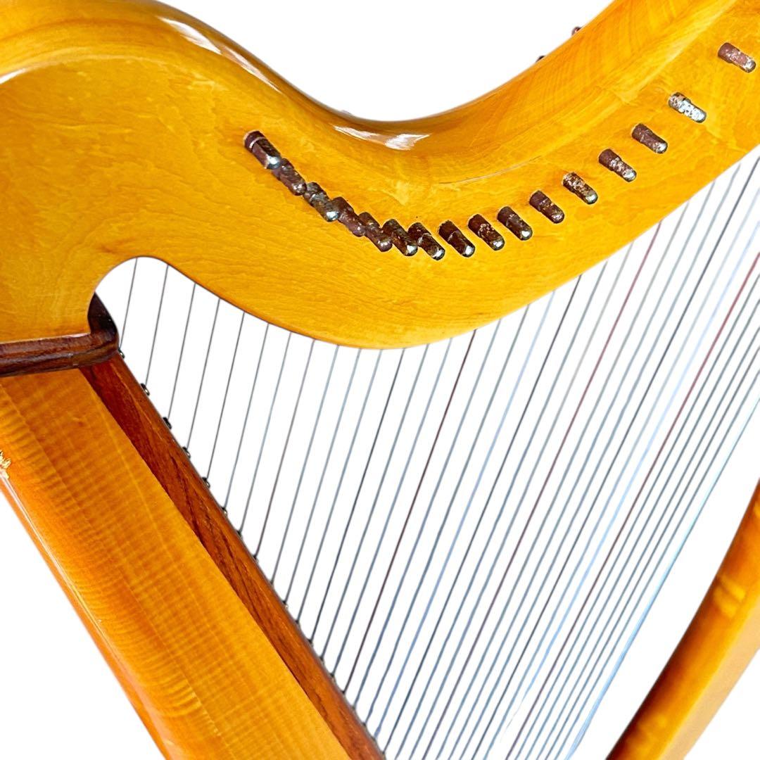 青山ハープ AOYAMA 140D 36弦　アイリッシュハープ　レバー　虎杢