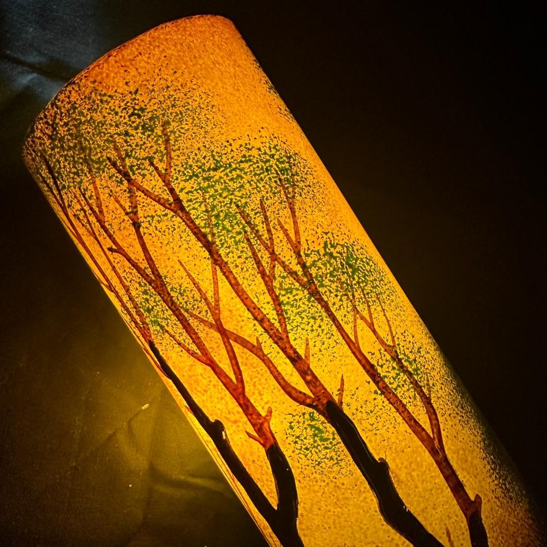 ドームナンシー 筒型 大　卓上証明　高さ22cm 被せガラス　アンテルカレール