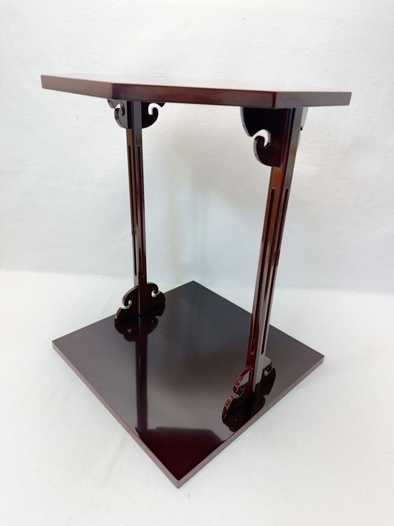 ほぼ未使用 茶道具 木製溜塗 寿棚 淡々斎好写し 組み立式 元箱