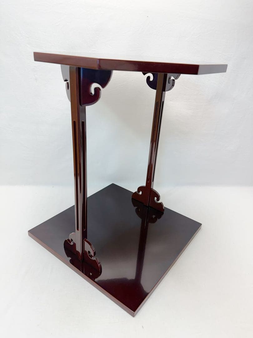 ほぼ未使用 茶道具 木製溜塗 寿棚 淡々斎好写し 組み立式 元箱