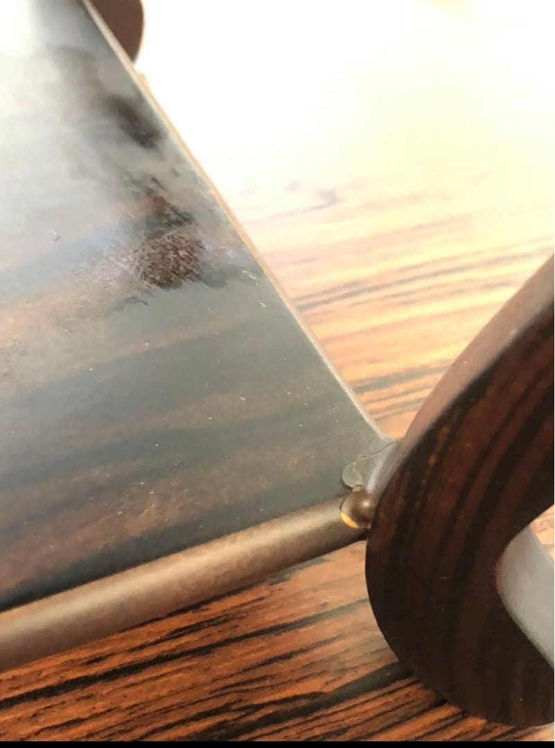 ミニ中卓　花台　香炉台　中国美術 唐木　アンティーク　レトロ　黒丹　⑥