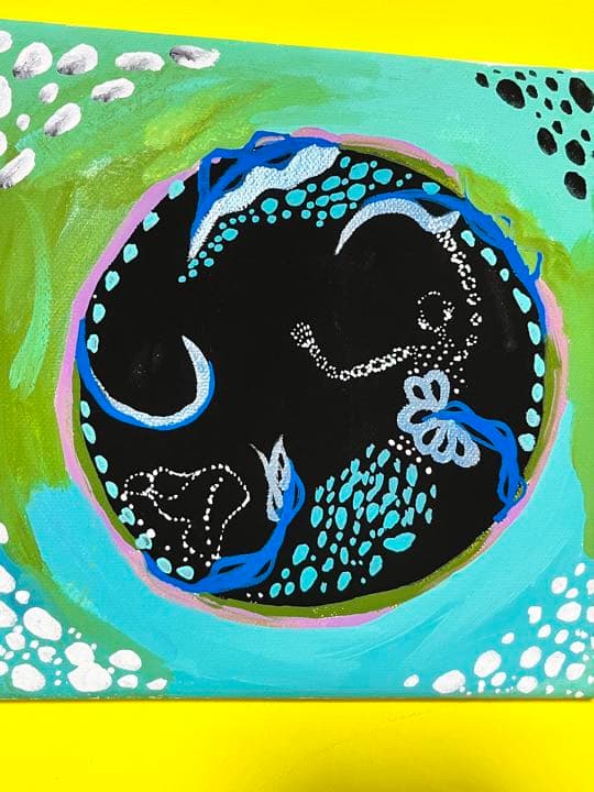 絵画　人魚　海