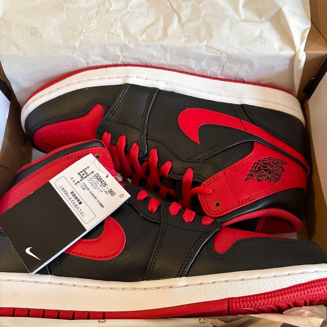 Nike Air Jordan 1 Mid ブラック/レッド