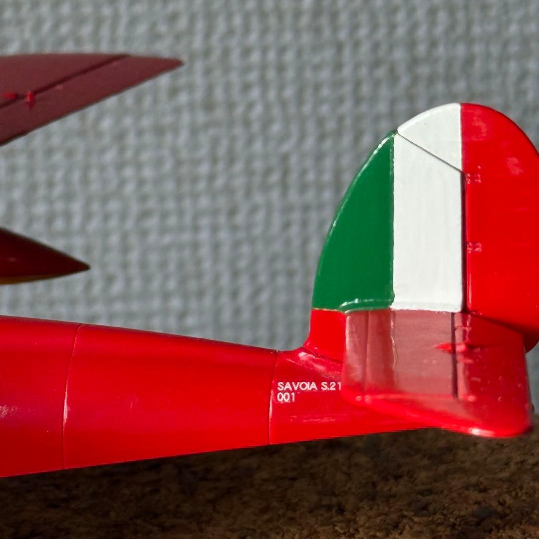 Savoia 1/48 ジブリ 紅の豚　サボイア　プラモデル　自作　筆塗り