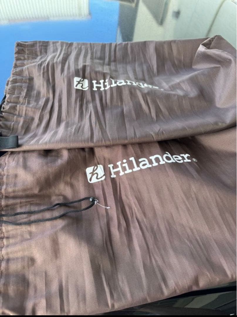 2枚セット　ハイランダー インフレーターマット セミダブル 5cm 枕付き