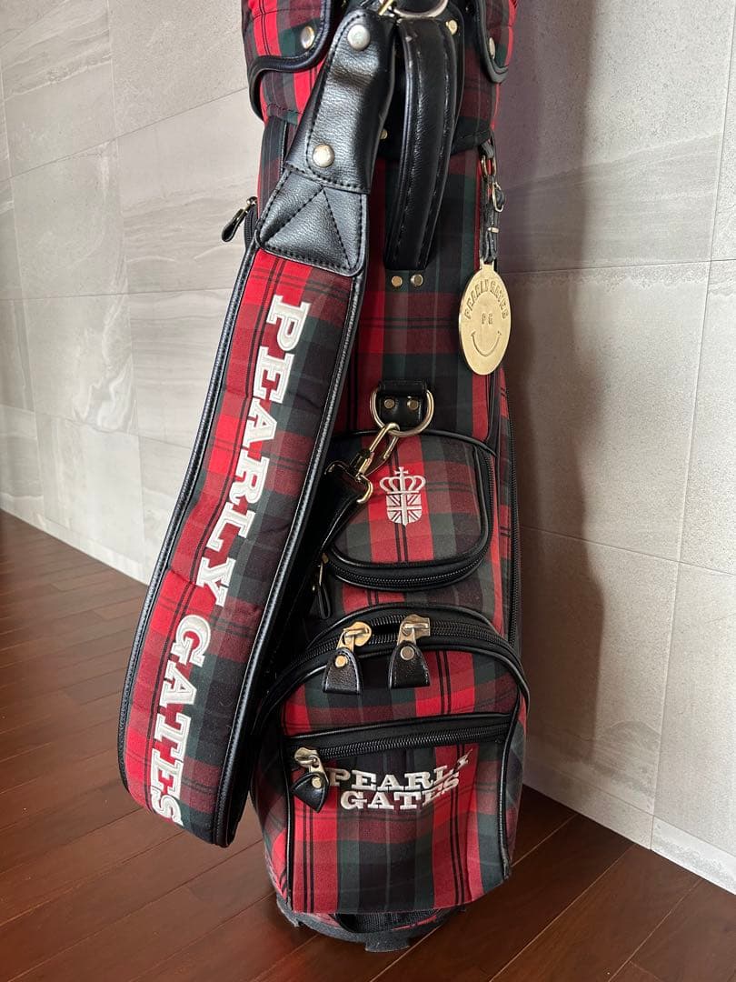 **年末値下げ中**PEARLY GATES キャディバッグ 赤黒チェック