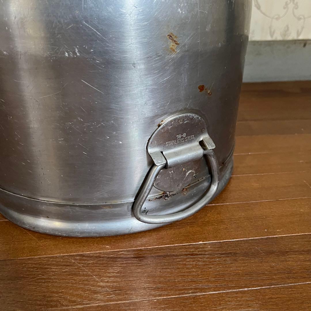 【アンティーク】昭和レトロ ステンレス ミルクタンク 牛乳缶 ジャンクガーデン