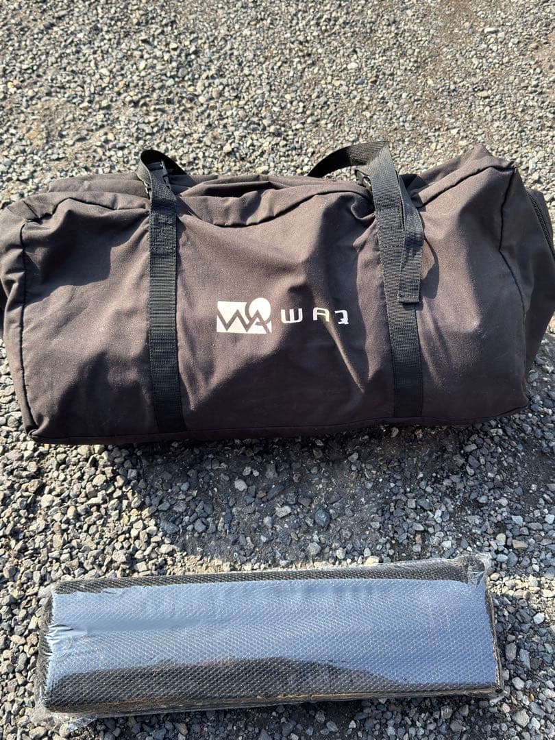 【廃番貴重品】WAQ AlfaTcブラックワンポールテントと新品2又ポール