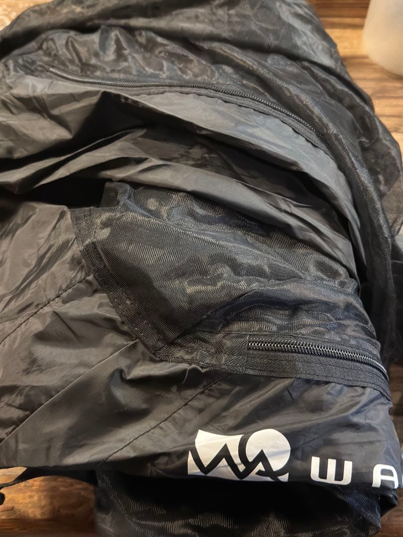 【廃番貴重品】WAQ AlfaTcブラックワンポールテントと新品2又ポール