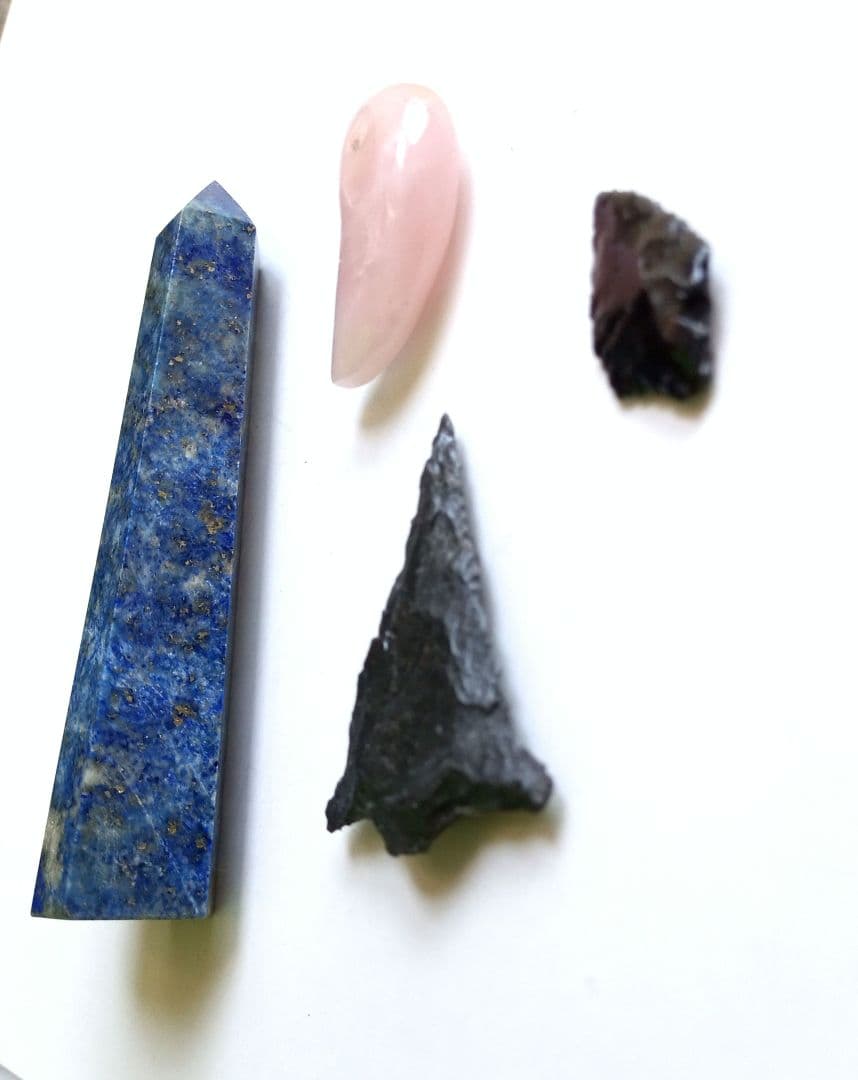 神代セット   ; . カムイ神代世界観　勾玉 ラピスラズリ六角柱 石鏃 石器