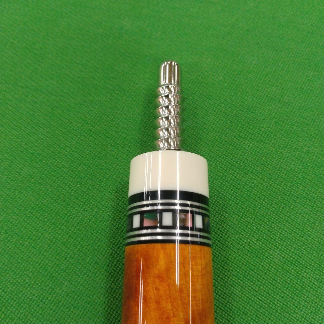 ビリヤードキュー 木製 黒とオレンジ