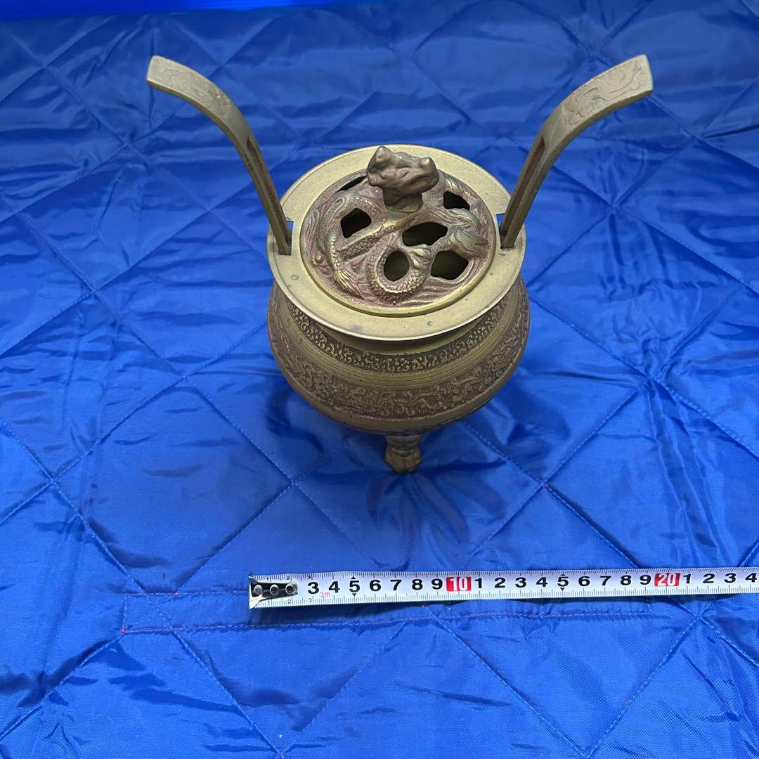 蔵出品③ 香炉 三つ足 龍 工芸品 龍鳳香炉 龍鳳 j128