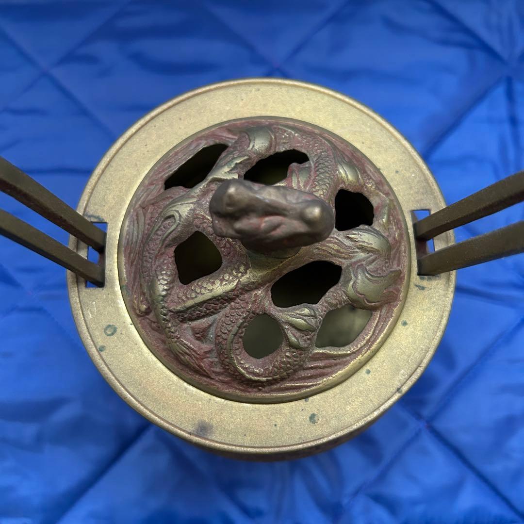 蔵出品③ 香炉 三つ足 龍 工芸品 龍鳳香炉 龍鳳 j128